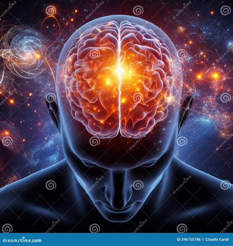 The Human Brain and the Universe. High Resolution Image Stock ...