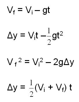 Physics Free Fall Equation