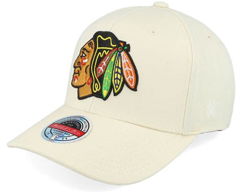 Chicago Blackhawks Khaki Classic Red Khaki Adjustable - Mitchell & Ness ...