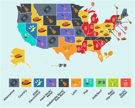 What’s the Most Popular Music Genre In the United States - Vivid Maps