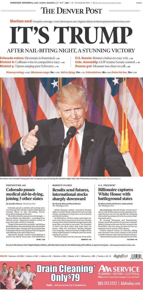 What front pages of US newspapers look like the morning after Donald ...