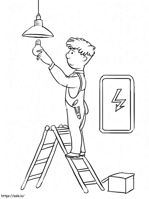 Electrician 1 coloring page