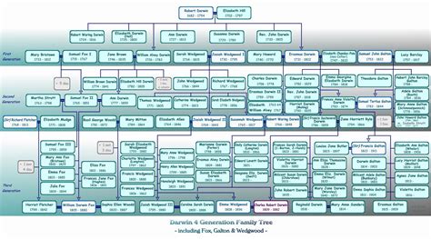 Four Generation Darwin Fox Galton Wedgwood Family Tree - medium resolution | Family tree ...