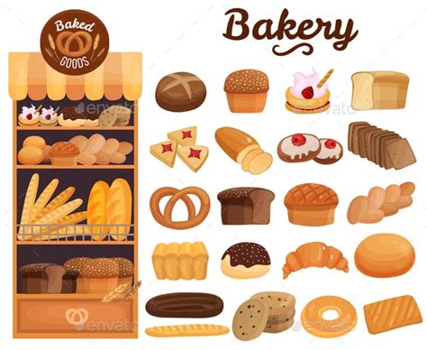 Bakery Products Set, Vectors | GraphicRiver