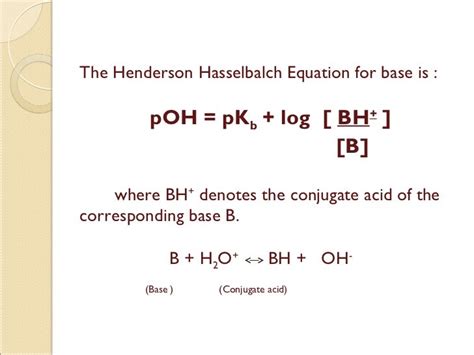 Henderson Hasselbalch Equation