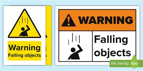 Falling Objects Sign Posters | Signage | Twinkl - Twinkl