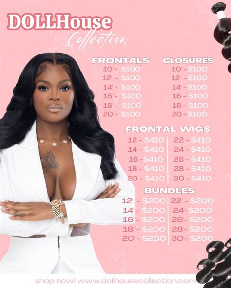 Pricelist for Bundles, Hair Pricelist, Canva Template for Hair, Pricelist for Bundles, Editable ...