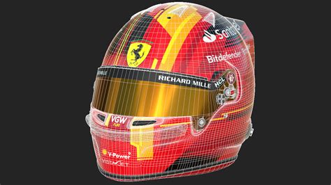 F1 Carlos Sainz Helmet 2023 - 3D Model by Cactus3D