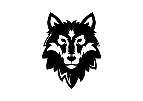 Wolf Head Icon Logo Flat Design Vector. Black Wolf Head 21853872 Vector Art at Vecteezy