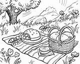 Picnic Coloring Pages sketch template