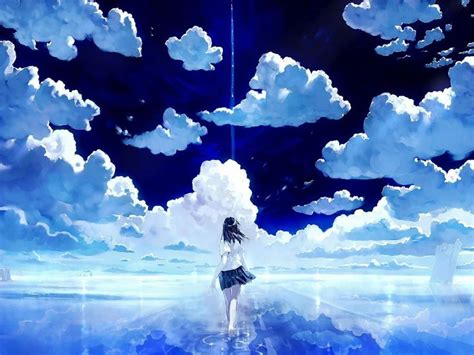 Anime Cloud Wallpapers - Top Free Anime Cloud Backgrounds - WallpaperAccess | Clouds, Cloud ...