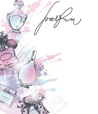 Beautiful Perfume Bottle. Beautiful And Fashion Background. Vector ...