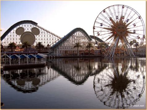 California Adventure Park, Anaheim - Panoramic view of the roller ...