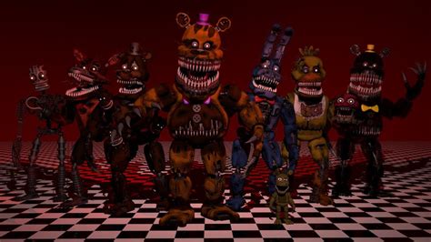 FNAF 4 Characters Sing Another Five Nights - YouTube