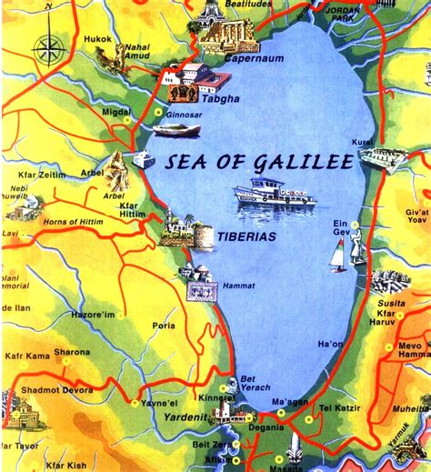 Map Sea Galilee And Capernaum