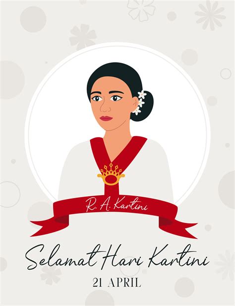 Selamat Hari Kartini Means Happy Kartini Day. Raden Adjeng Kartini the hero of women and human ...