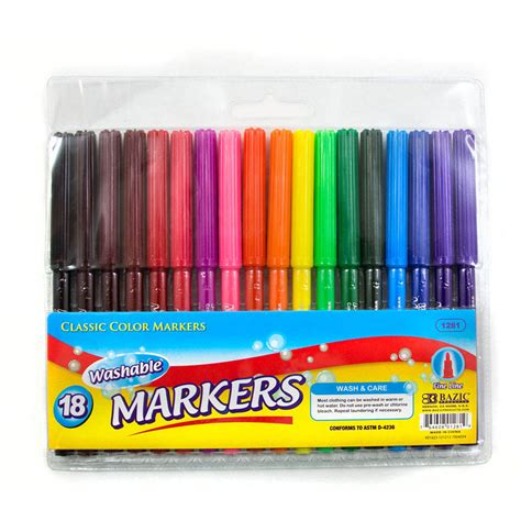 18 Fine Line Washable Watercolor Markers - Mazer Wholesale, Inc.