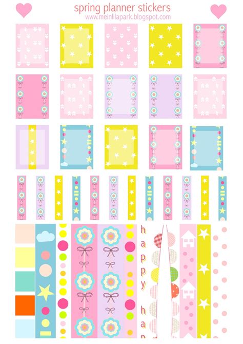 Free printable spring planner stickers - Agendasticker - freebie