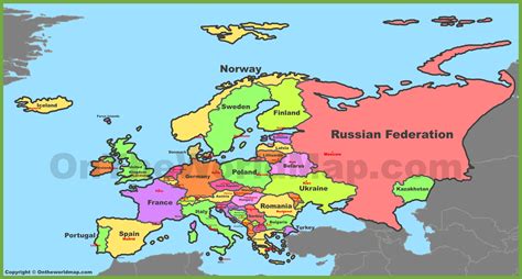 European Map With Capitals - Mammoth Mountain Trail Map