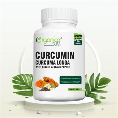 Curcumin 95% with Ginger and Black Pepper Extract- 60 Capsules at Rs 599 | Turmeric Capsules in ...