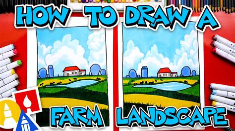 How To Draw A Farm Landscape | Art For Kids Hub