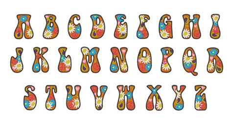 Home Format Fonts Embroidery Font: GROOVY ALPHABET from Great Notions