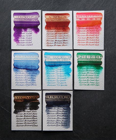 Pelikan Standard Inks Review – FOUNTAIN PEN INK ART