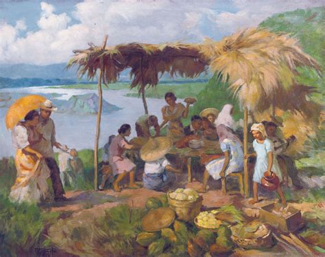 Fernando Amorsolo - Dinner in the Sun 1938 | Philippine art, Filipino ...