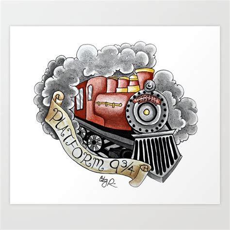 Harry Potter - Hogwarts Express train Art Print by Cortney Palmer Art ...