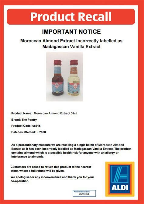 Food safety chiefs issue allergen alert after Aldi Ireland recall batch ...