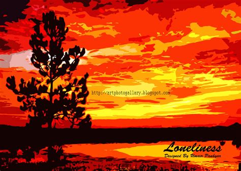 Tree in Sunset Painting - Art Photo Gallery