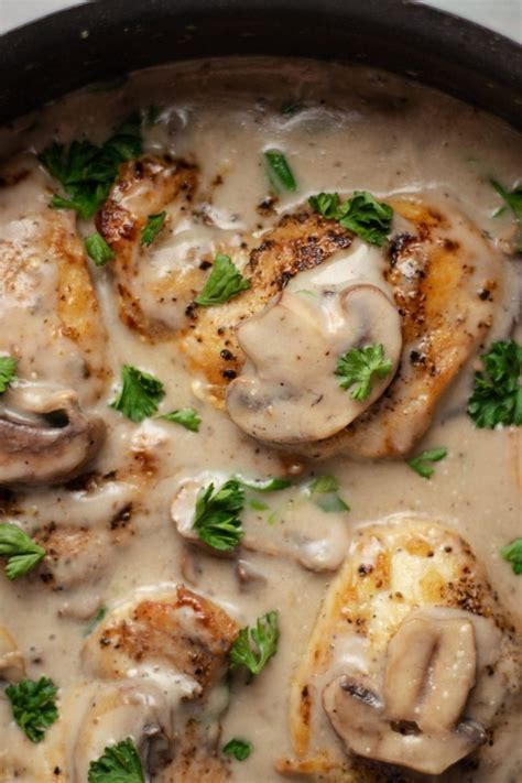 Easy, Cream of Mushroom and Chicken | A Dash of Macros | | Recipe | Stuffed mushrooms, Chicken ...