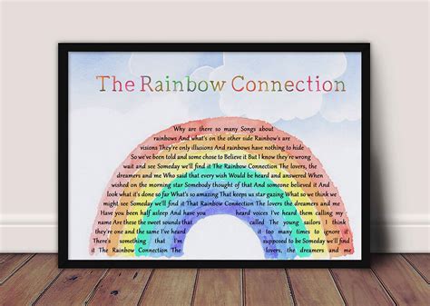 The Muppets Movie Rainbow Connection Lyrics Poster The | Etsy