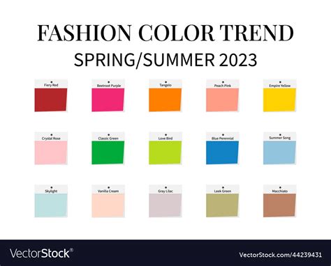 Fashion Color Trends Spring Summer 2023 Fashion Color Guide With Named Color Swatches Rgb Hex ...