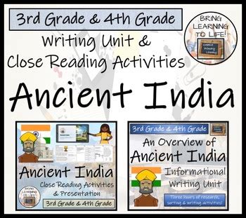 Ancient India Close Reading & Informational Writing Bundle | 3rd & 4th ...