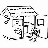 Printable Dollhouse Coloring Page  Free Pages For Kids sketch template