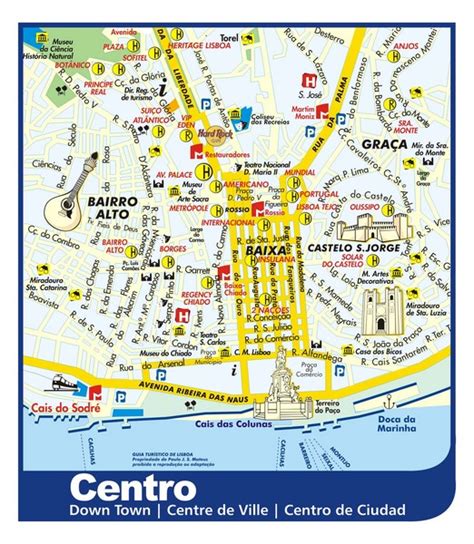 Lisbon Attractions Map PDF - FREE Printable Tourist Map Lisbon , Waking ...