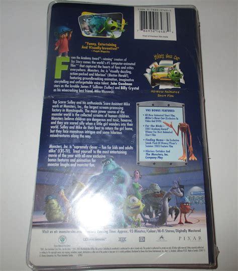 Disney Pixar Monsters, Inc. VHS 2002 NEW SEALED - Etsy