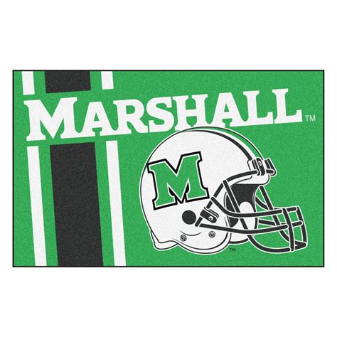 19" x 30" Marshall University Uniform Green Rectangle Starter Mat ...