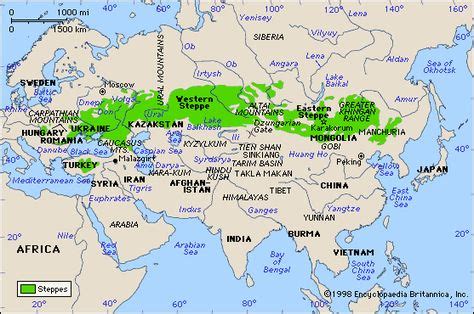 A Map of the Steppes | Asia map, Eurasian steppe, Map