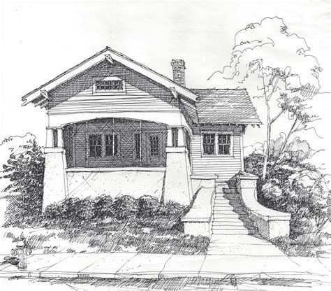 bungalow | House drawing, House sketch, Simple house drawing