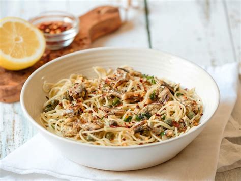 Tori Avey's Mediterranean Sardine Pasta: Zesty Lemon, Capers & Chili