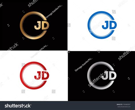 Jd Logo Letter Design Vector Red Stock Vector (Royalty Free) 749480587 ...