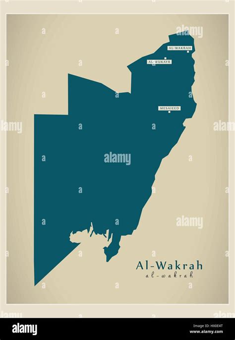 Modern Map - Al-Wakrah QA Stock Vector Image & Art - Alamy