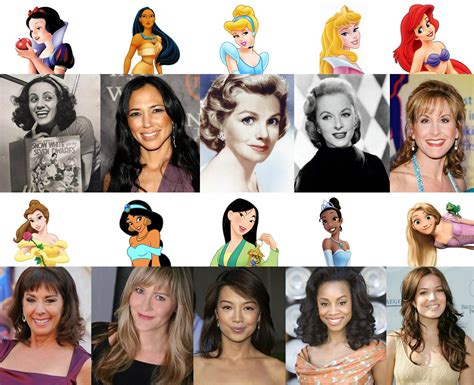 Disney Princesses and their voice actors. : r/pics