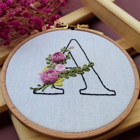 Letter A embroidery Pattern PDF Embroidery Pattern. Digital | Etsy