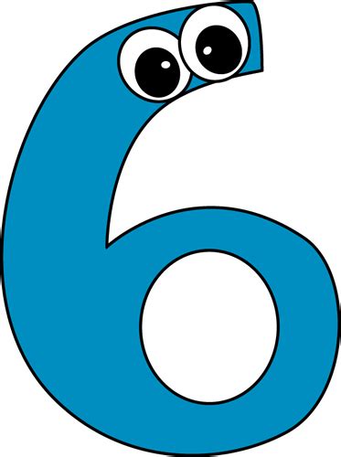 Cartoon Number Six Clip Art - Cartoon Number Six Image | Number six, Numbers for kids, Math ...