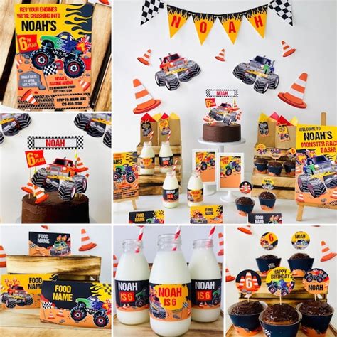 Monster Truck Party Printables / Monster Jam Birthday Party - Etsy