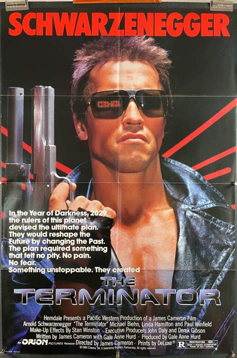 TERMINATOR, Original Vintage Arnold Schwarzenegger Movie Poster ...