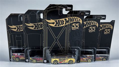 UNBOXING 2023 Hot Wheels 55th Anniversary Set - Black & Gold! Mix 1 ...